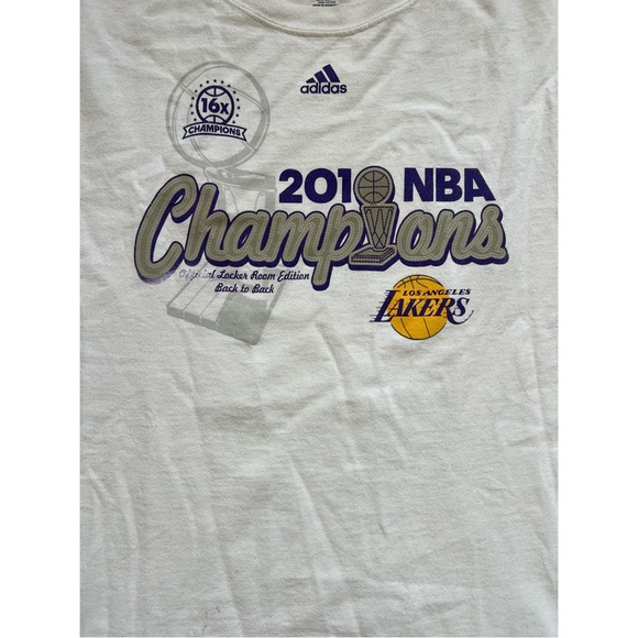 Los Angles Lakers Vintage 2010 Team Issued Locker Room Championship Tee - Picture 2 of 3